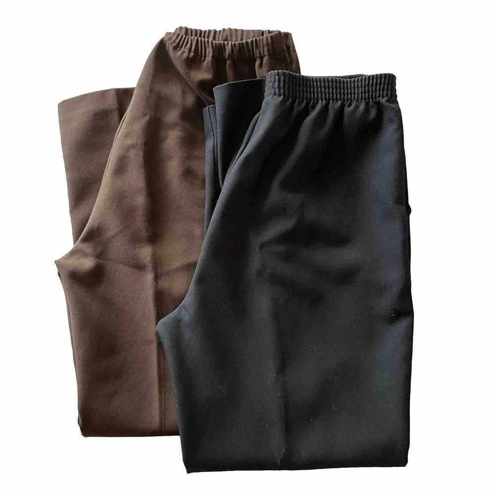 DonnKenny Classics Pants 2 Pairs Black Brown Vintage Sz 14 (large) Grandma Core